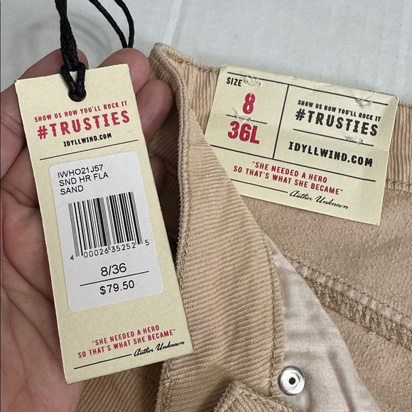 Idyllwind Sand Corduroy High Rise Flare Pants Womens 8 Western Rodeo Country NWT - Picture 7 of 12